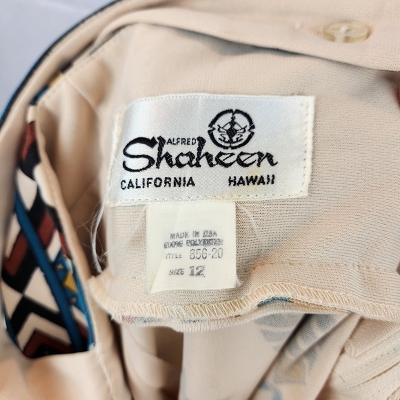 1970S Alfred Shaheen Printed Maxi Gown size 12 in EUC - Picture 8 of 9